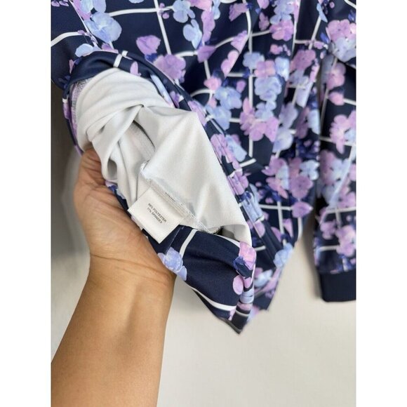 Peter Millar Golf Birdie Sport Top Womens Sweatshirt Size S Pullover Navy Floral - Picture 11 of 13